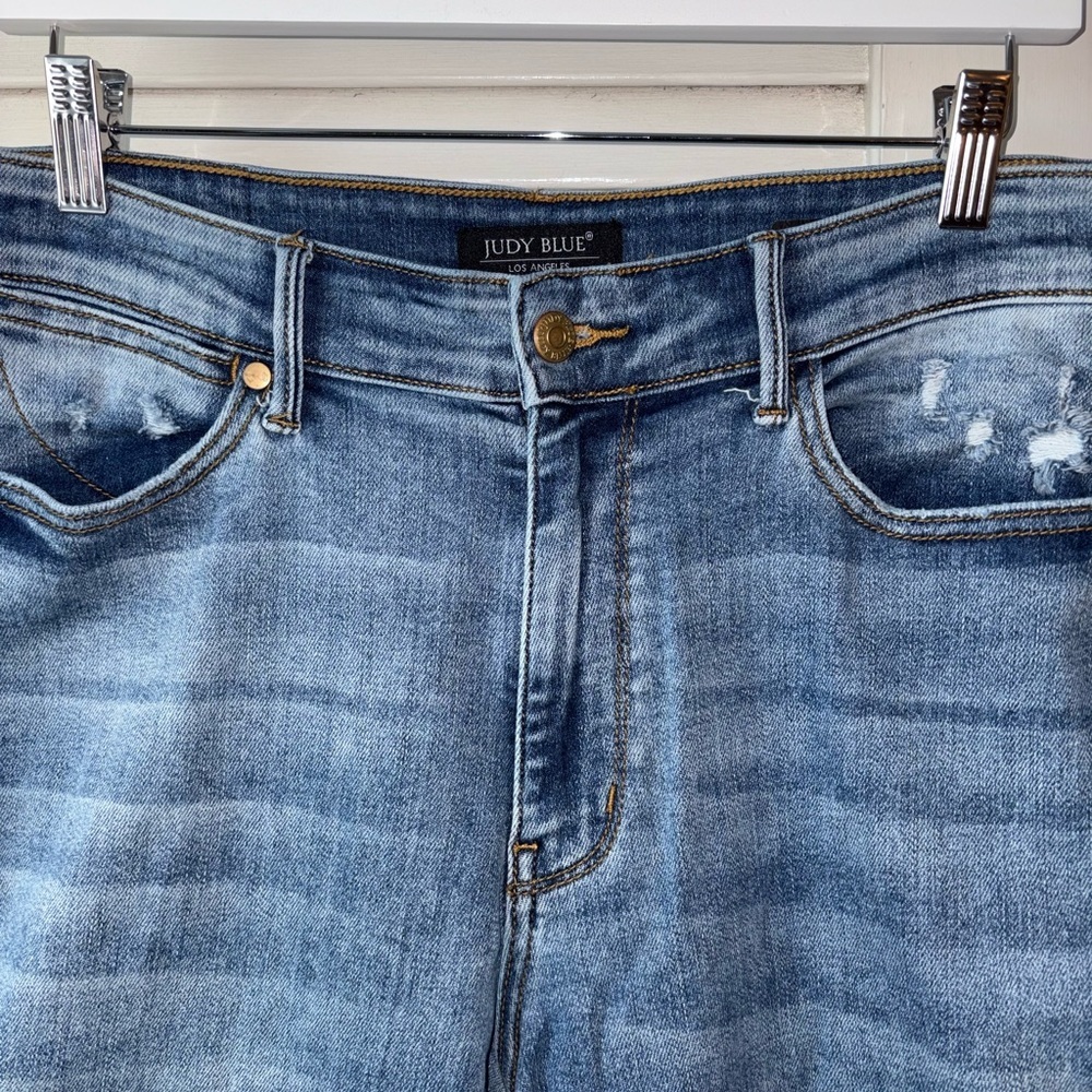 Classic High-Rise Straight Leg Women Jeans - Light Blue Size 14 - Picture 5 of 10